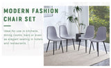 Gray PU and Metal Combined Shell Chair, Perfectly Matching Minimalist and Scandinavian Style Homes, W3226P279068