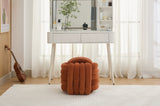 060-Chenille Fabric Modern Knot Design Ottoman Makeup Stool Footstool, Comfortable and Stylish Seat W527P239022