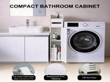 Narrow Bathroom Storage Cabinet Toilet Paper Holder, Freestanding Slim Bathroom Floor Cabinet 44816696