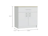 Mayorca Base Pantry Cabinet, One Drawer, Two Interior Shelves -White / Light Oak B20092094