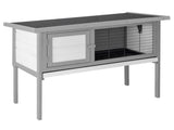 36" Single Deck Waterproof Wooden Chicken Coop Hen House Pet Animal Poultry Cage Rabbit Hutch Gray 17110053