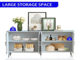 Modern Lacquered 4 Door Wooden Cabinet Sideboard Buffet Server Cabinet Storage Cabinet, for Living W1435P191609