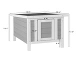 20" Wooden Waterproof Rabbit Hutch Pet Bunny Small Animal House Habitat Gray 60796118