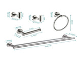 5 Piece Bathroom Towel Rack Set Wall Mount 30109774