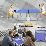 ZNTS 6ft Mid-Size Table Tennis Table Foldable & Portable Ping Pong Table Set for Indoor & Outdoor Games 88950035