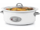 Slow Cooker 3.5 Quart, Dishwasher Safe Crock Ceramic Inner Pot and Glass Lid, White 86870147