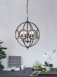 ZNTS 4 - Light Metal Chandelier, Hanging Light Fixture with Adjustable Chain for Kitchen Dining Room W2078138925