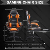 Gaming Computer Chair with Wheels, Adjustable Height Pu Leather Gamer Chair Office Desk 87665852