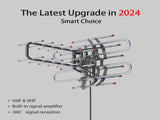 TA-851B 350&degRotation UV Dual Frequency 45-860MHz 22-28dB Open Antenna Silver Gray 10835179