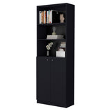ZNTS Zachary Black 2-Door Bookcase B062P175150