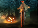 6 Feet Halloween Decoration Hanging Pumpkin Ghost Bendable Arms 24156569