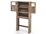 2-Door 3-Shelf MDF Toilet Cabinet with Melamine Finish Bathroom Vanity 23.23*8.66*66.93in Washed 65771588