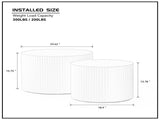MDF Nesting Table Set of 2,Handcraft Round Coffee Table for Living Room/Leisure Area, Blue W87682178