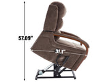 Lift Recliner Chair Dual Motor Infinite Position Up to 350 LBS with Solid Wood Armrests, Heat 60819799