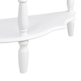42'' Retro Circular Curved Half-Moon Console Table with Cloud Design Top and Open Shelf Solid Wood W1202P155405