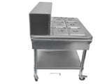 9-Pan Commercial Food Warmer with Dividers, Professional Buffet Catering Food Warmer, Electric Steam 79229479