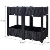 Planter Raised Beds - Elevated Planter Garden Box with Drainage Plug Raised Garden Beds for W465P187531