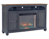 66 in Fireplace TV Stand for TVs up to 80 inches, Corduroy Blue Finish B108P193071