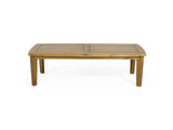 Outdoor Acacia Wood Rectangular Patio Coffee Table, Sturdy Slatted Side Table for Porch, Garden, 70336.00