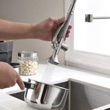 Heavy Duty Commercial Style Kitchen Sink Faucet, Single Handle Pre-Rinse Spring Sprayer Kitchen W1932P172317