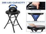 Vinyl Padded Folding Counter Stool, Black 21415537
