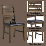 Damica Brown Synthetic Leather & Walnut Side Chair B2726P320798