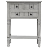 ZNTS Narrow Console Table, Slim Sofa Table with Three Storage Drawers and Bottom Shelf for Living Room, 66646319