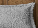King/Cal King Embroidered Medallion Faux Fur Comforter Mini Set B03597086