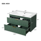 30'' Wall Mounted Bathroom Vanity with Resin Sink,Floating Bathroom Storage Cabinet with 2 Drawers, N710P177301F