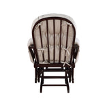 Mason Glider and Ottoman Espresso Wood and Latte Fabric B022P174721