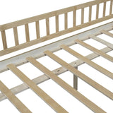 Full Size Daybed Wood Bed with Two Drawers, Natural WF301868AAN