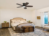 32 Inch LowProfile Flush Mount Fan with LED Light, Remote Control, 5Blade Reversible W3816P585861