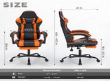 Gaming Chair with Footrest, Ergonomic Computer Chair with Headrest and Lumbar Support, Breathable W2367P288694
