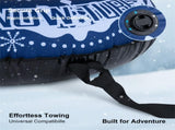 600D Waterproof Oxford Cloth Snow Sled, Reinforced Handles Removable Tow Strap for Adults Kids 39547697