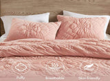 3-Piece Full/Queen Comforter Set,Pink B035P408218