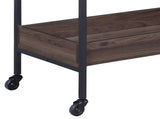 Jerrick Walnut & Black Finish Serving Cart B2726P286744
