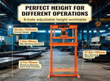 12 Ton H-Frame Hydraulic Shop Press, Adjustable Floor Press with Plates for Garage & Workshop 41383873