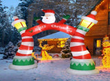 8.9 FT Lighted Christmas Inflatable Archway, Inflatable Santa Claus Christmas Arch, Blow Up Yard 84926492