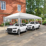 ZNTS 3 x 6m Four Windows Practical Waterproof Folding Tent White 41761563