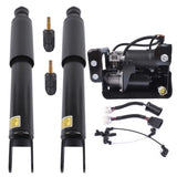 ZNTS Pair Rear Shock Absorbers + Air Compressor Pump Set For Cadillac Escalade Chevrolet Suburban Tahoe 84710593