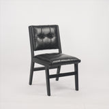 Hengming PU dining chair, no armrest with wooden legs, suitable for kitchen, dining living W212P163423