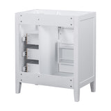 30" Bathroom Vanity without Sink, Cabinet Base Only, Bathroom Cabinet with Drawers, Solid Frame and WF321000AAK