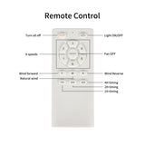 72 Inch wood Ceiling Fan with light, Low Profile Ceiling Fan with Remote Control,Noiseless W2352P308494