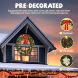 48in 150 Lights 450 Branches PVC Bow Decoration Garland Garden Garland Decoration Green 97328550