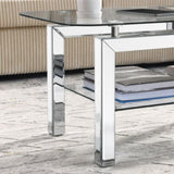 Rectangle Tempered Glass Coffee for Livingroom, Tea for Waiting Room, Modern Side Coffee W1005P261281