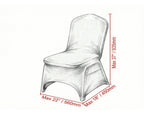 30-Pack Ivory White Stretch Spandex Folding Chair Covers, Universal Fitted Slipcovers, Removable & 33043843