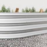 Raised Garden Bed Outdoor, Oval Large Metal Raised Planter Bed for for Plants, Vegetables, and 09888729