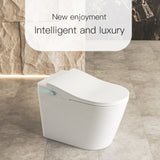 Smart Toilet with Built-in Heated Seat, Tankless Toilet with Autoing, Adjustable Seat Temp, W2894P199868