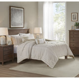 Full/Queen 3 Piece Cotton Yarn Dyed Comforter Set B03595747
