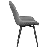 Grey Tufted Swivel Side Chair B062P153691